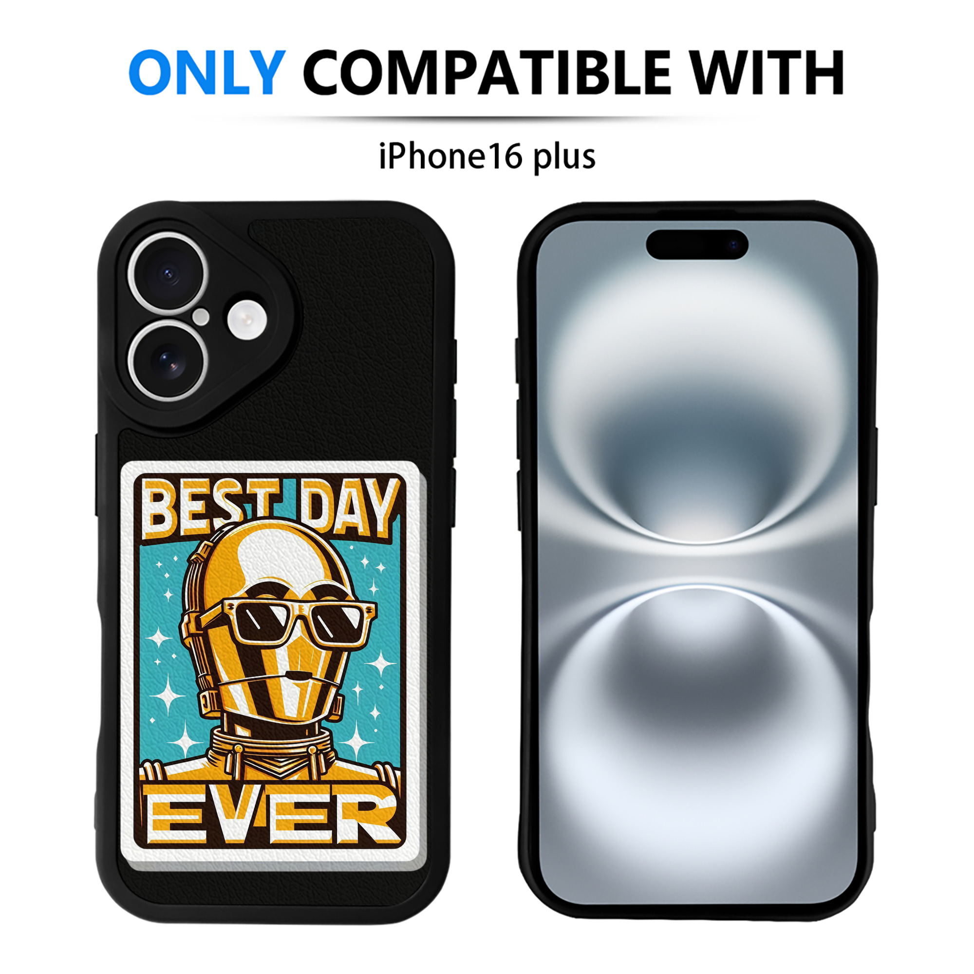 （画像用） スター・ウォーズ Star Wars 【iPhone 16シリーズ対応】シリコンスマホケース（レザー調） 材質：シリコン